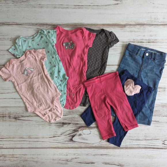 Carter's Other - Carter's Toddler Girl Onsie and pant 7 piece bundle sz 12 M